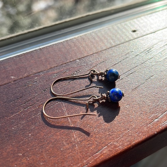 Lapis lazuli earrings - Picture 2 of 4